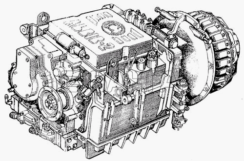 ЛАЗ ЛАЗ 5252 Схема Гидромеханическая передача ГМП Львов модели