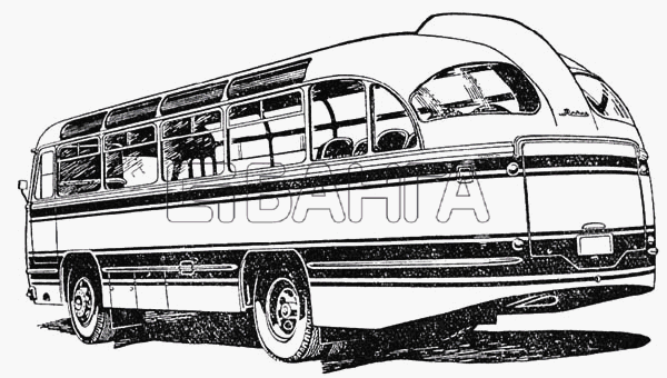 ЛАЗ ЛАЗ 695Б Схема Автобус ЛАЗ-695Б (вид сзади) banga.ua