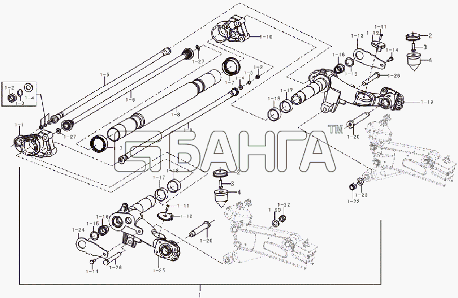 Lifan LF-7130A1 Breez 1 3 Схема Rear axle-33 banga.ua
