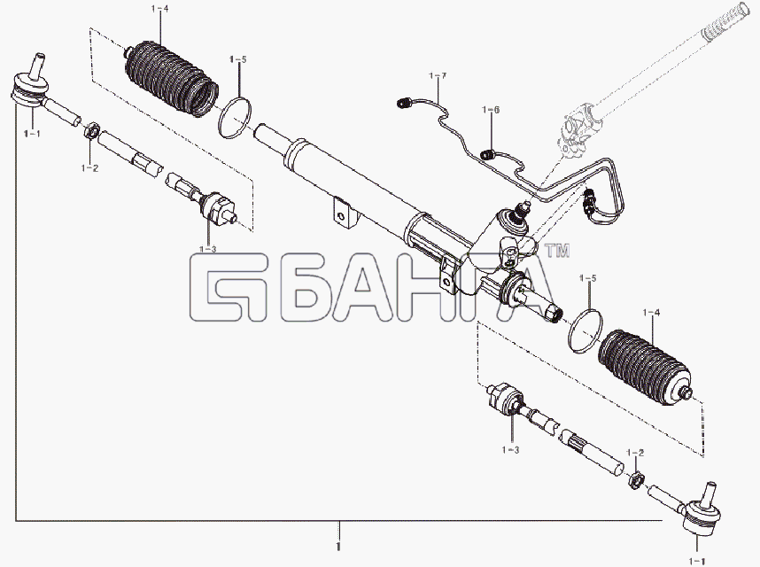 Lifan LF-7130A1 Breez 1 3 Схема Steering gear-39 banga.ua