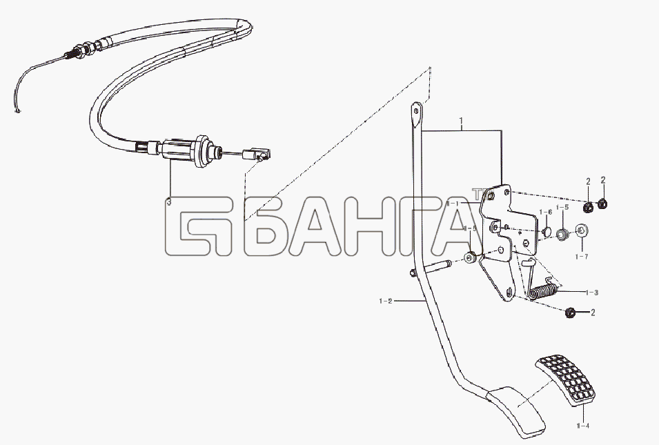 Lifan LF-7130A1 Breez 1 3 Схема Accelerator mechanism-42 banga.ua