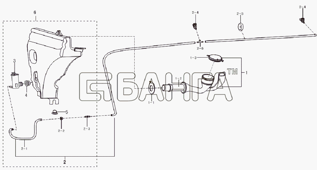 Lifan LF-7131A Breez 1 3 Схема Windshield washer-105 banga.ua