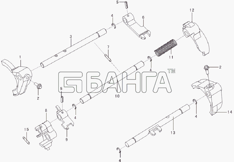 Lifan LF-7160L1 Breez 1 6 Схема Fork shaft-27 banga.ua