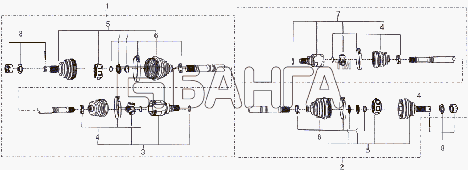 Lifan LF-7160L1 Breez 1 6 Схема Axle shaft-37 banga.ua
