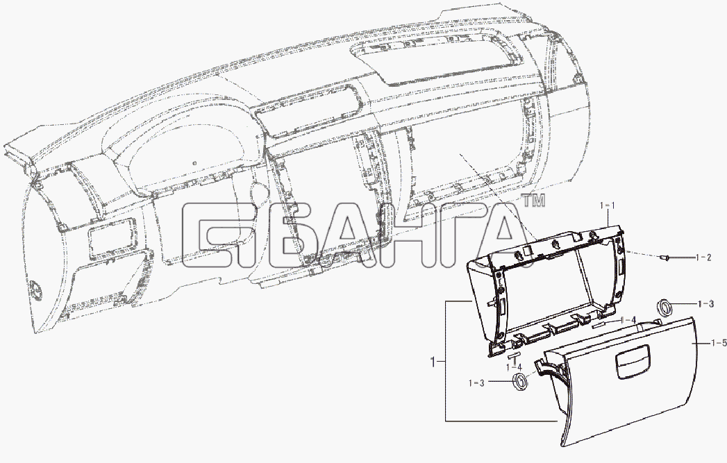 Lifan LF-LF7161A Breez 1 6H Схема Glovebox-111 banga.ua