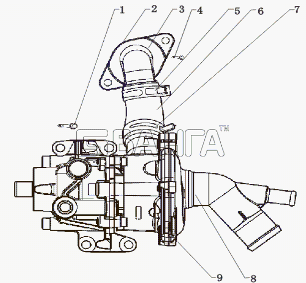 Lifan LF-7162 Solano Схема Water pump-16 banga.ua