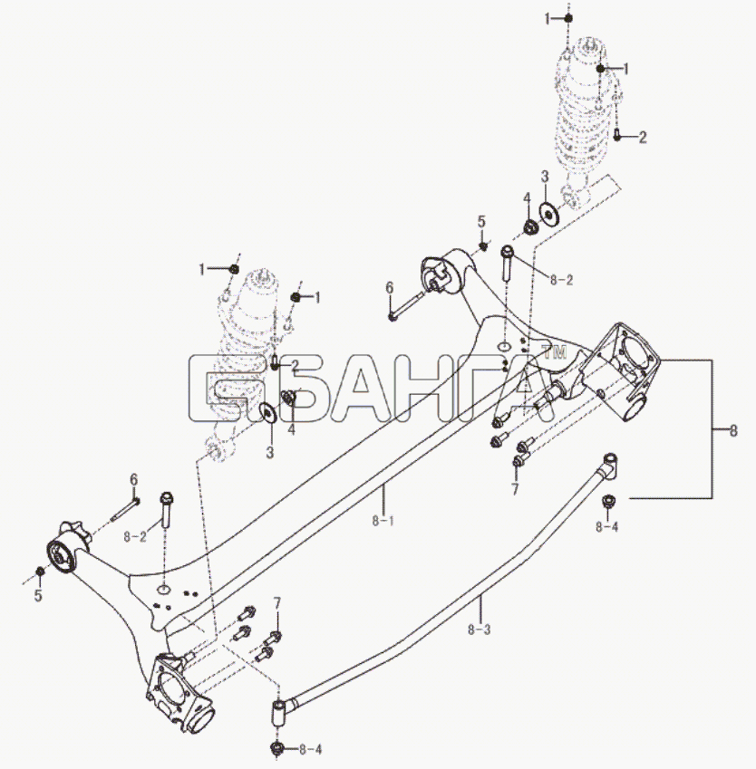 Lifan LF-7162 Solano Схема Rear suspension-30 banga.ua
