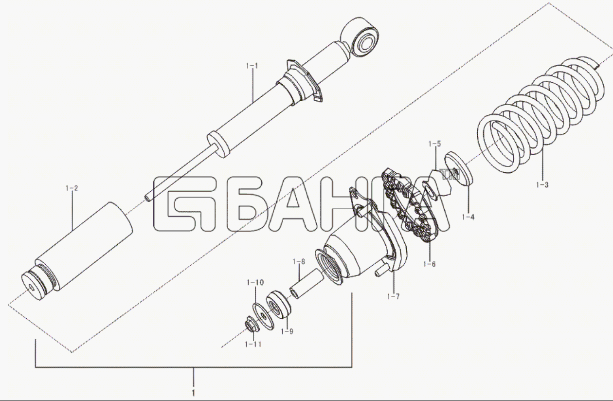 Lifan LF-7162 Solano Схема Rear shock absorber-31 banga.ua