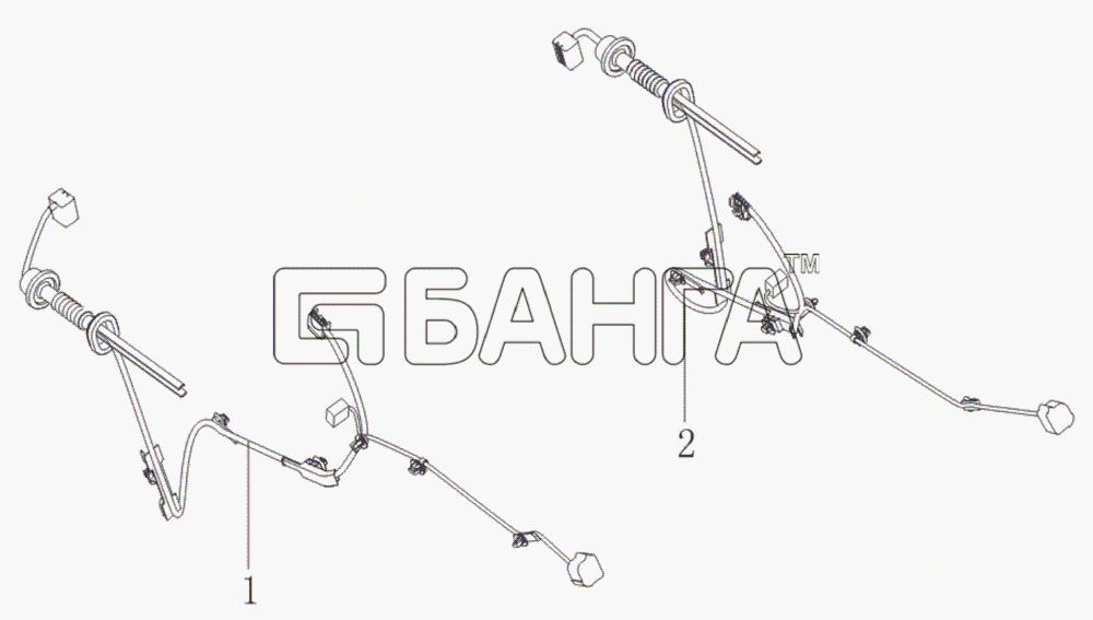 Lifan LF-7162 Solano Схема Rear door harness-60 banga.ua