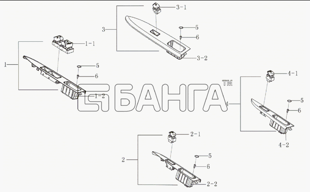 Lifan LF-7162 Solano Схема Inner handrail switch-68 banga.ua