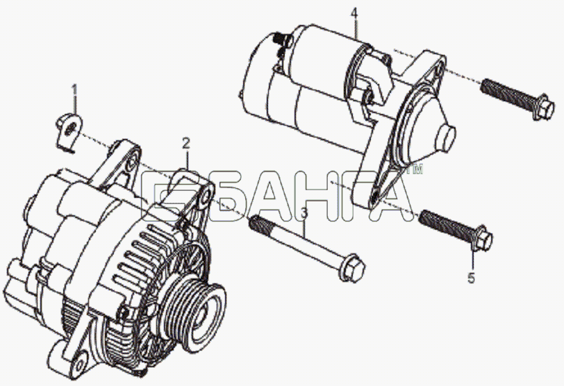 Lifan LF-7162C Solano Схема Starter and Generator-21 banga.ua