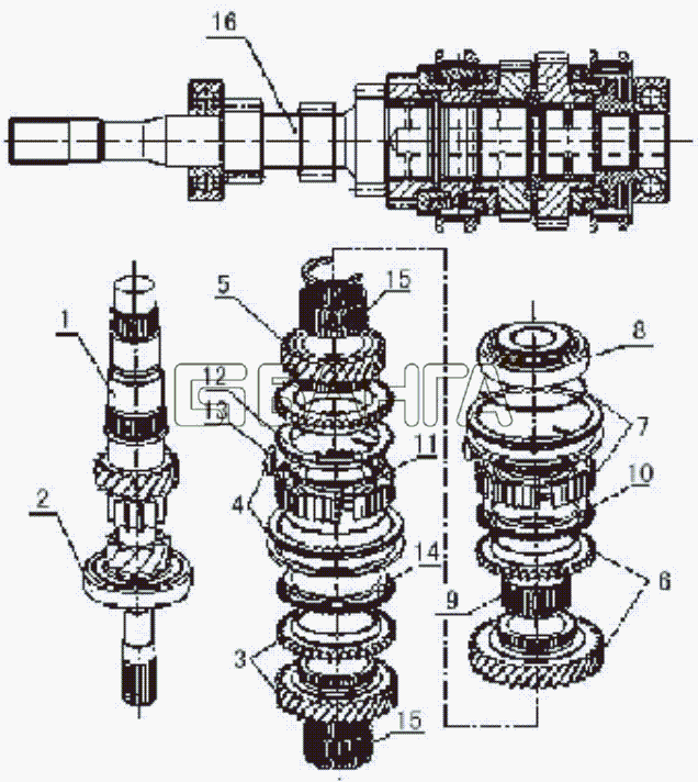 Lifan LF-7162C Solano Схема Input shaft-25 banga.ua