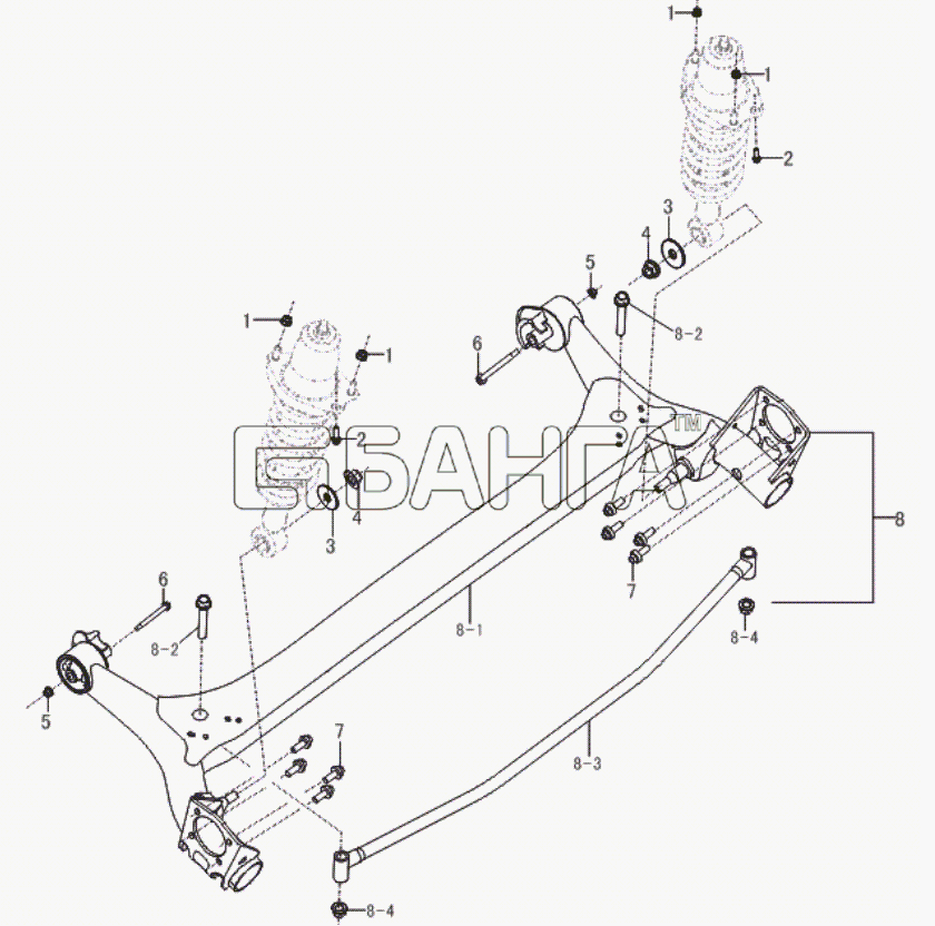 Lifan LF-7162C Solano Схема Rear suspension-35 banga.ua