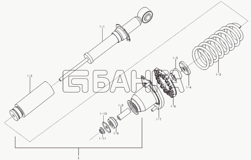 Lifan LF-7162C Solano Схема Rear shock absorber-36 banga.ua