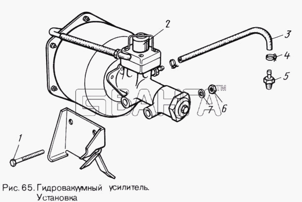 ЛуАЗ ЛуАЗ 969М Схема Установка гидровакуумного усилителя-118 banga.ua