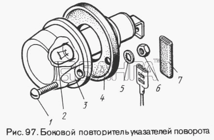 ЛуАЗ ЛуАЗ 969М Схема Боковой повторитель указателей поворота-152