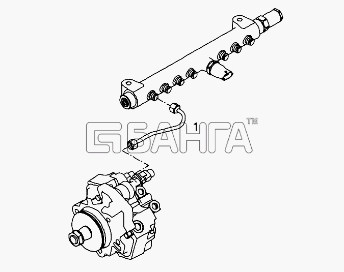 MAN MAN TGL Схема Топливопровод к аккумулятору давления-72 banga.ua