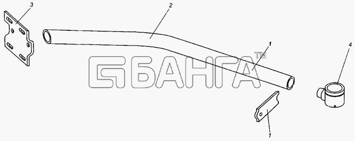 МАЗ МАЗ-437040 Схема Хвостовик-79 banga.ua