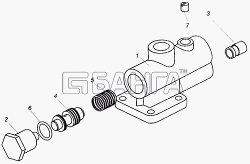 МАЗ МАЗ-437040 Схема Клапан расхода и давления-117 banga.ua