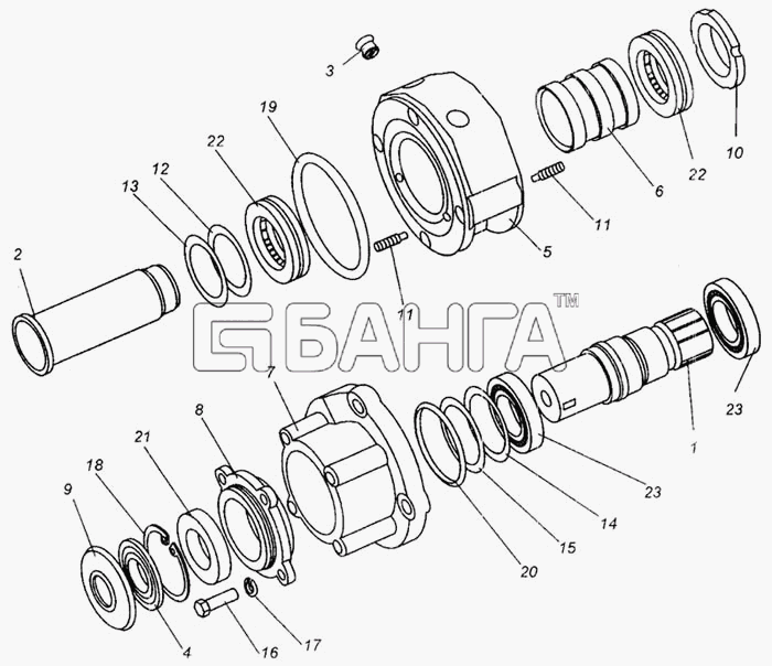 МАЗ МАЗ-437040 Схема Распределитель-119 banga.ua