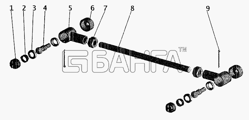МАЗ МАЗ-5337 (2005) Схема Тяга-52 banga.ua