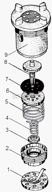 МАЗ МАЗ-543 (7310) Схема Клапан редукционный 543-1304010-01-88