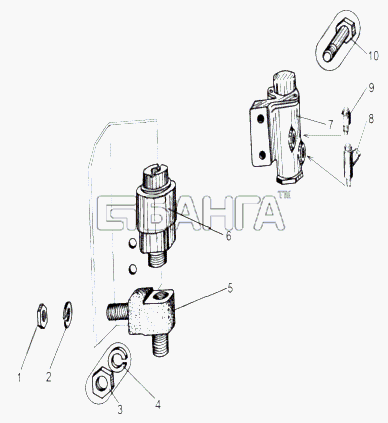 МАЗ МАЗ-543 (7310) Схема Установка регулятора давления-235 banga.ua