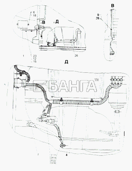МАЗ МАЗ-543 (7310) Схема Монтаж электрооборудования ФВУ-277 banga.ua
