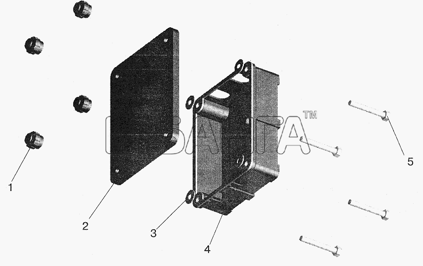 МАЗ МАЗ-5516 (2003) Схема Коробка задних фонарей-218 banga.ua
