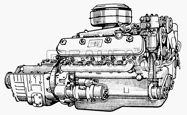 МАЗ МАЗ-5549 Схема Двигатель ЯМЗ-238-8 banga.ua