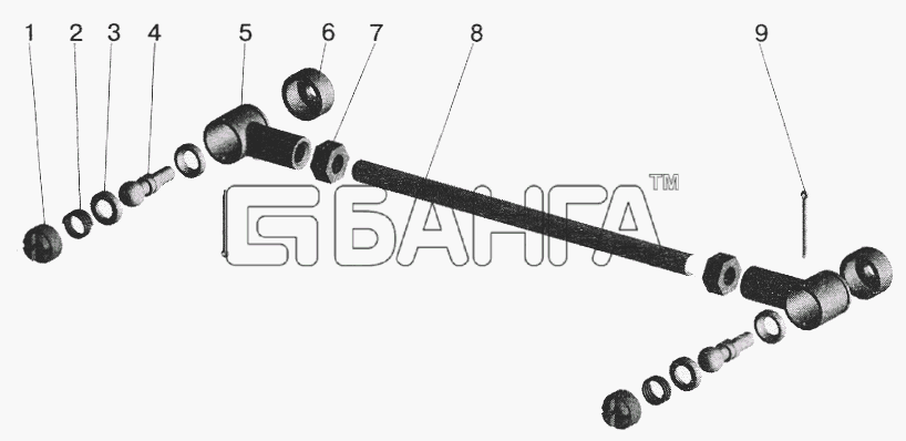 МАЗ МАЗ-5551 (2003) Схема Тяга-56 banga.ua
