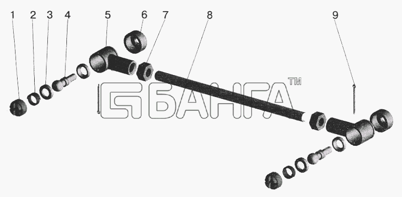 МАЗ МАЗ-6422 Схема Тяга-56 banga.ua