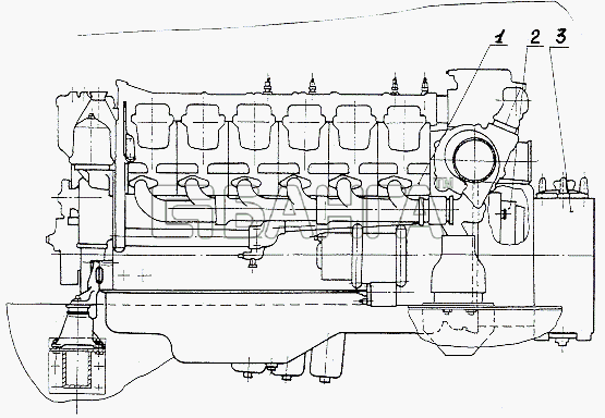 МАЗ МАЗ-74131 Схема Двигатель-19 banga.ua