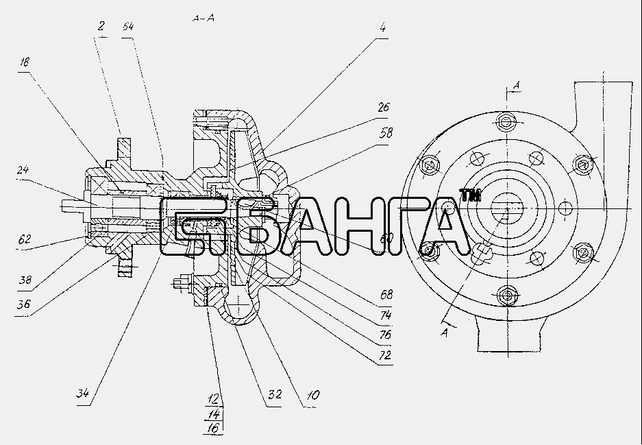 МАЗ МАЗ-74131 Схема Управление переключением передач banga.ua