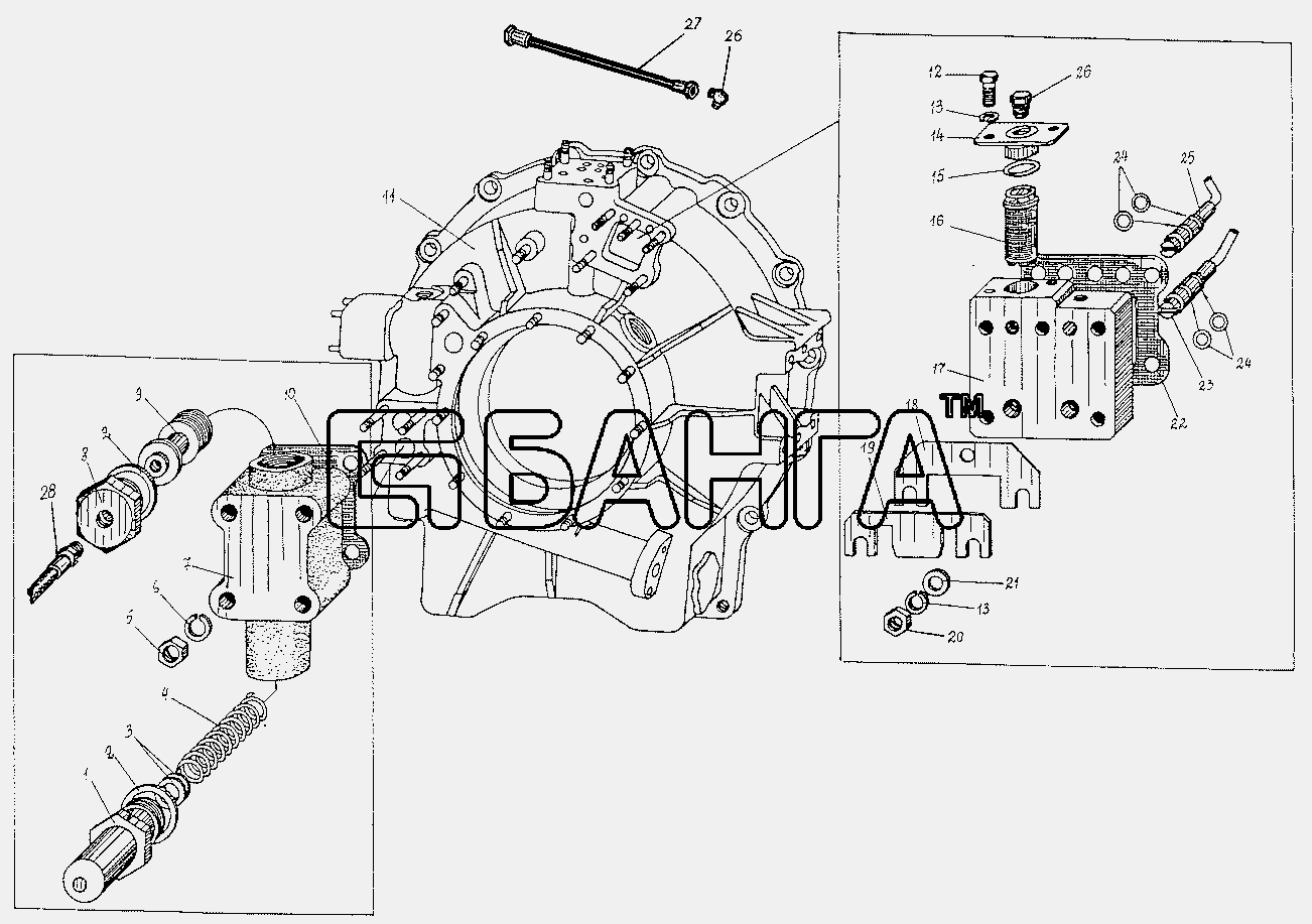 МАЗ МАЗ-74131 Схема Гидротрансформатор-85 banga.ua