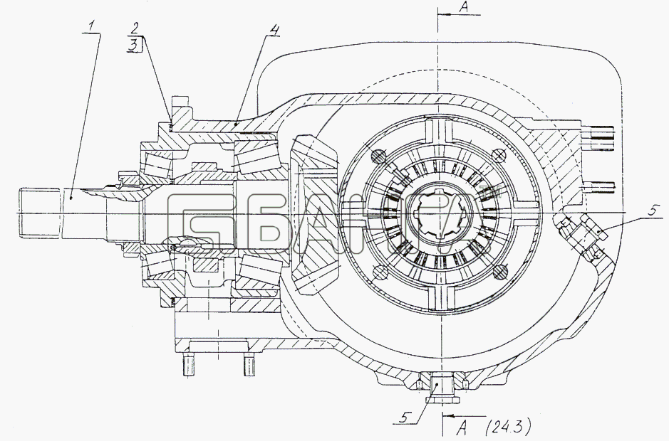 МАЗ МАЗ-74131 Схема Редуктор привода-126 banga.ua
