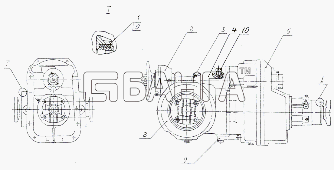 МАЗ МАЗ-74131 Схема Редуктор привода-125 banga.ua