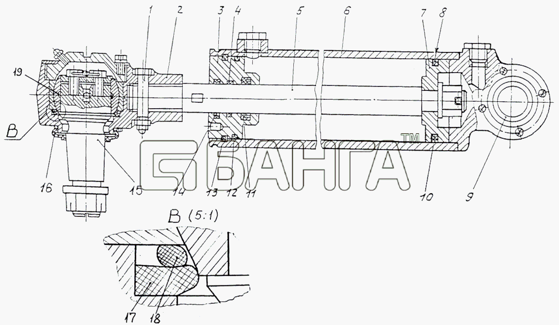 МАЗ МАЗ-74131 Схема Цилиндр механизма усилительного-138 banga.ua