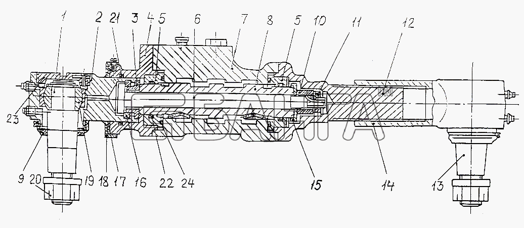 МАЗ МАЗ-74131 Схема Распределитель рулевого управления-141 banga.ua