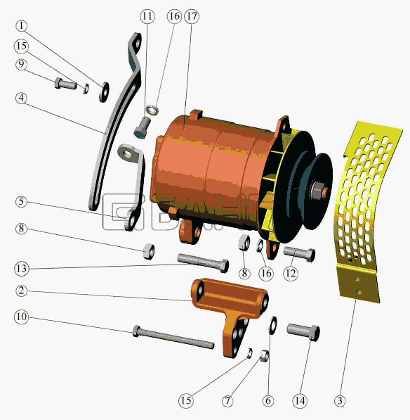 ММЗ Д-242-72 (для МТЗ-821) Схема Установка генератора-29 banga.ua