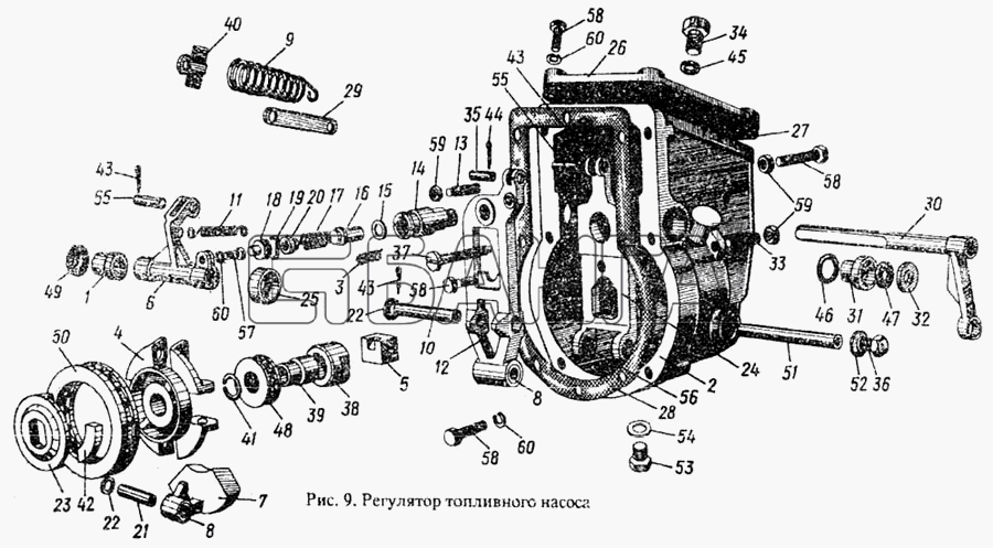 ММЗ Д-242 Схема Регулятор топливного насоса-12 banga.ua