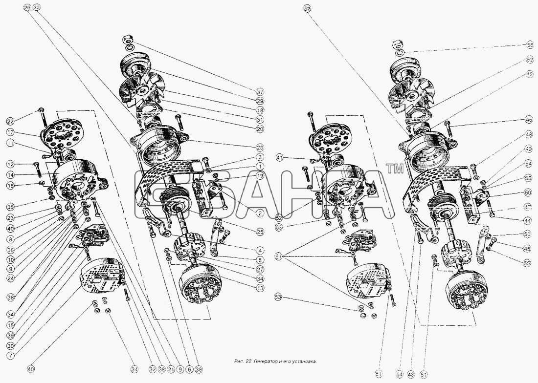 ММЗ Д-243 Схема Генератор и его установка-31 banga.ua