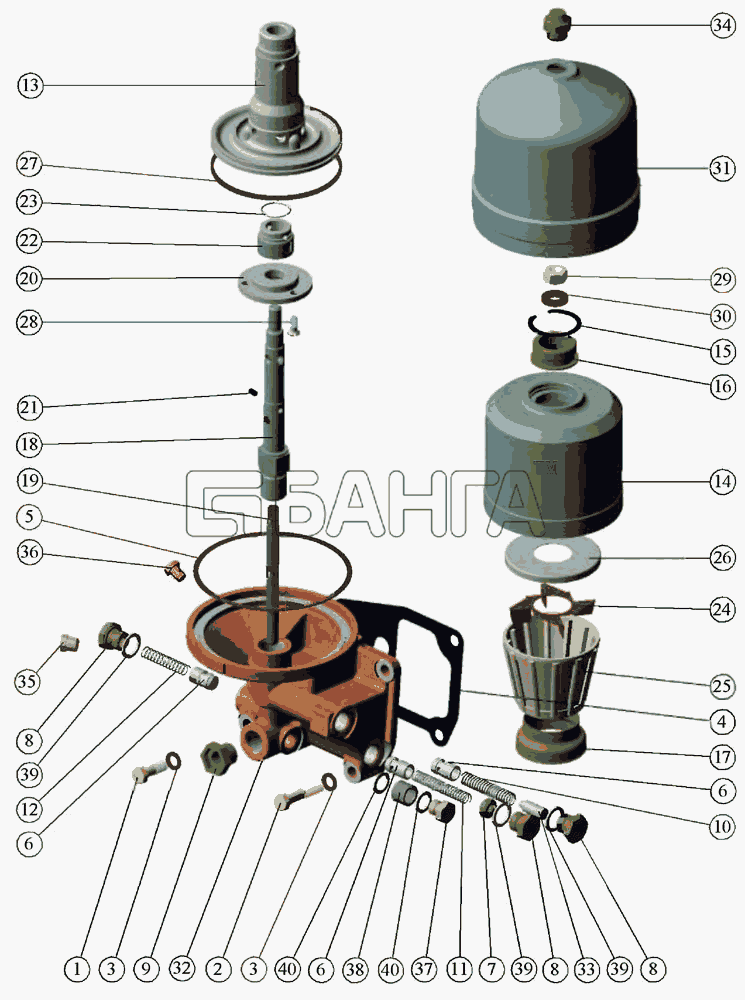 ММЗ Д-245.5 Схема Установка центробежного масляного фильтра-9 banga.ua