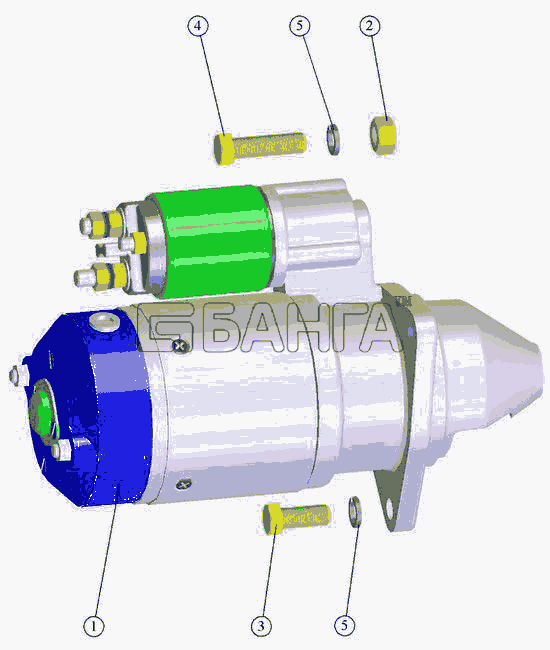 ММЗ Д-245.5С-53 (для МТЗ-921.2) Схема Установка стартера-31 banga.ua