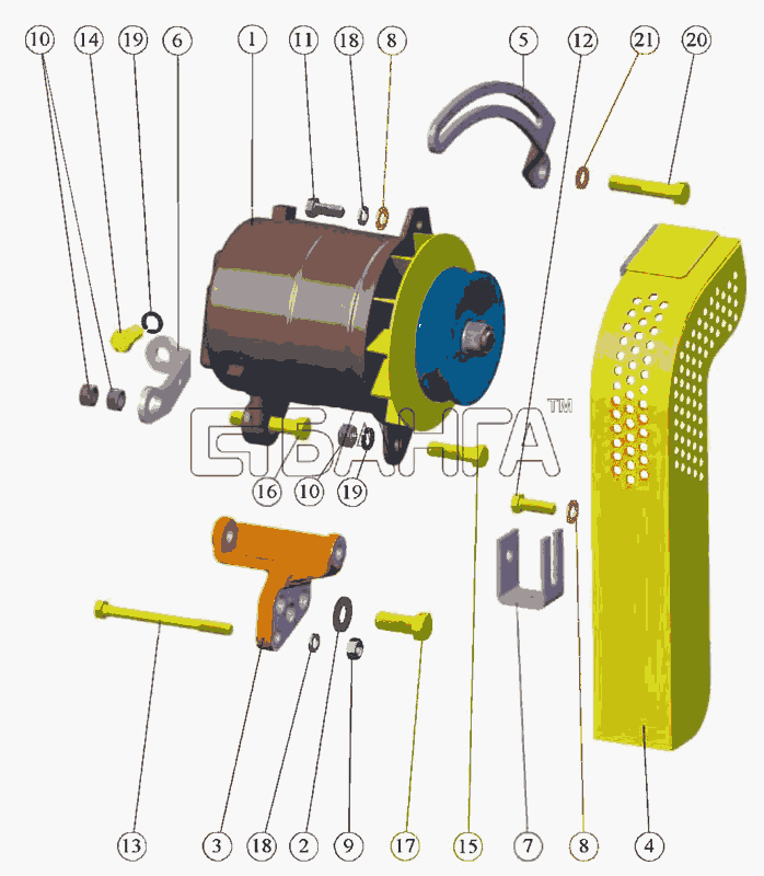 ММЗ Д-245.5С-53 (для МТЗ-950 952) Схема Установка генератора-29