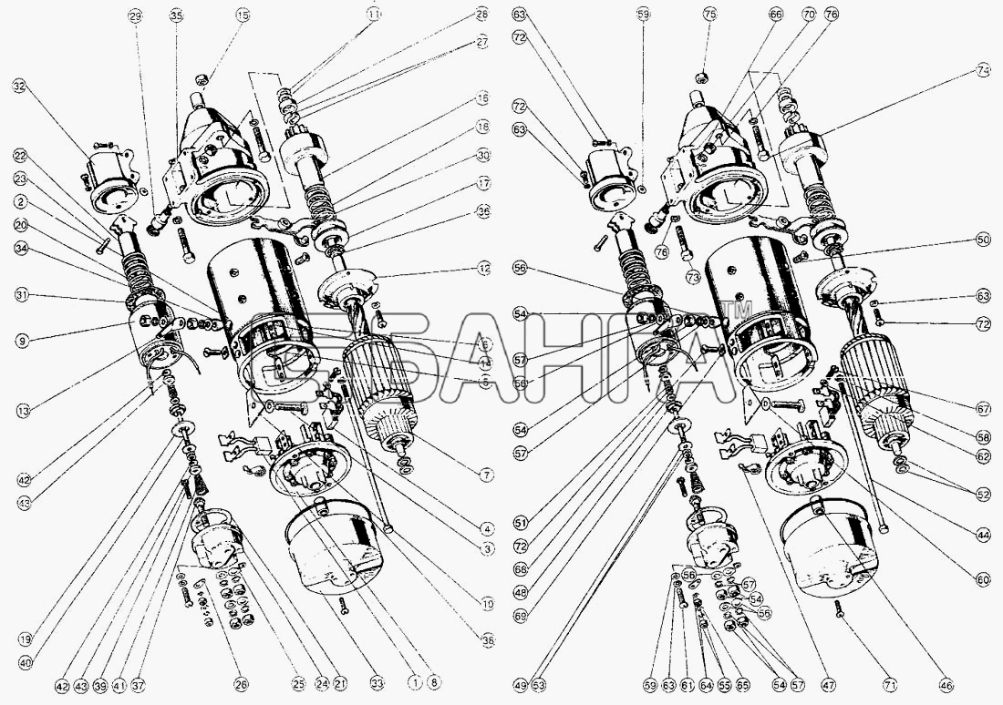 ММЗ Д-245.9 Схема Стартер 24В и его установка-31 banga.ua