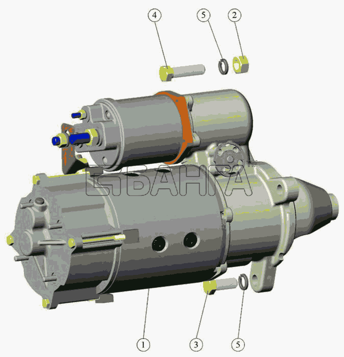 ММЗ Д 260.1 Д-260.2 Схема Установка стартера-35 banga.ua