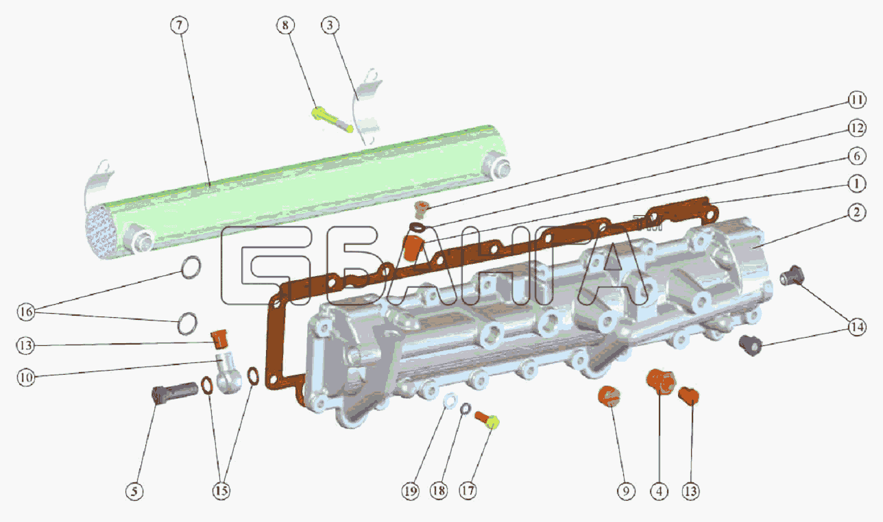 ММЗ Д 260.1(2 9) Схема Установка теплообменника-20 banga.ua