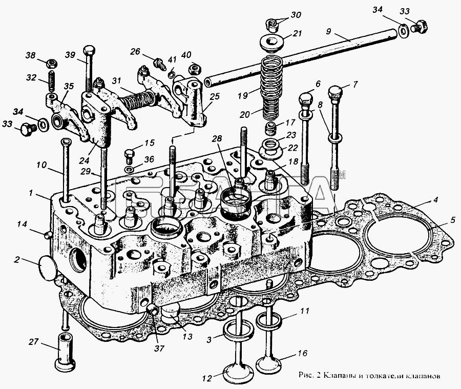 ММЗ Д-265 Схема Клапаны и толкатели клапанов-4 banga.ua