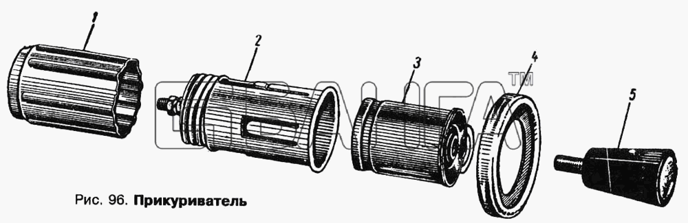 АЗЛК Москвич 412 Схема Прикуриватель-182 banga.ua